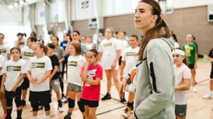Sabrina Ionescu at one of her many SI20 Foundation camps.